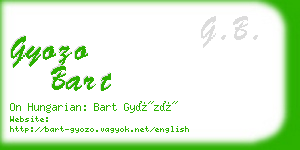 gyozo bart business card